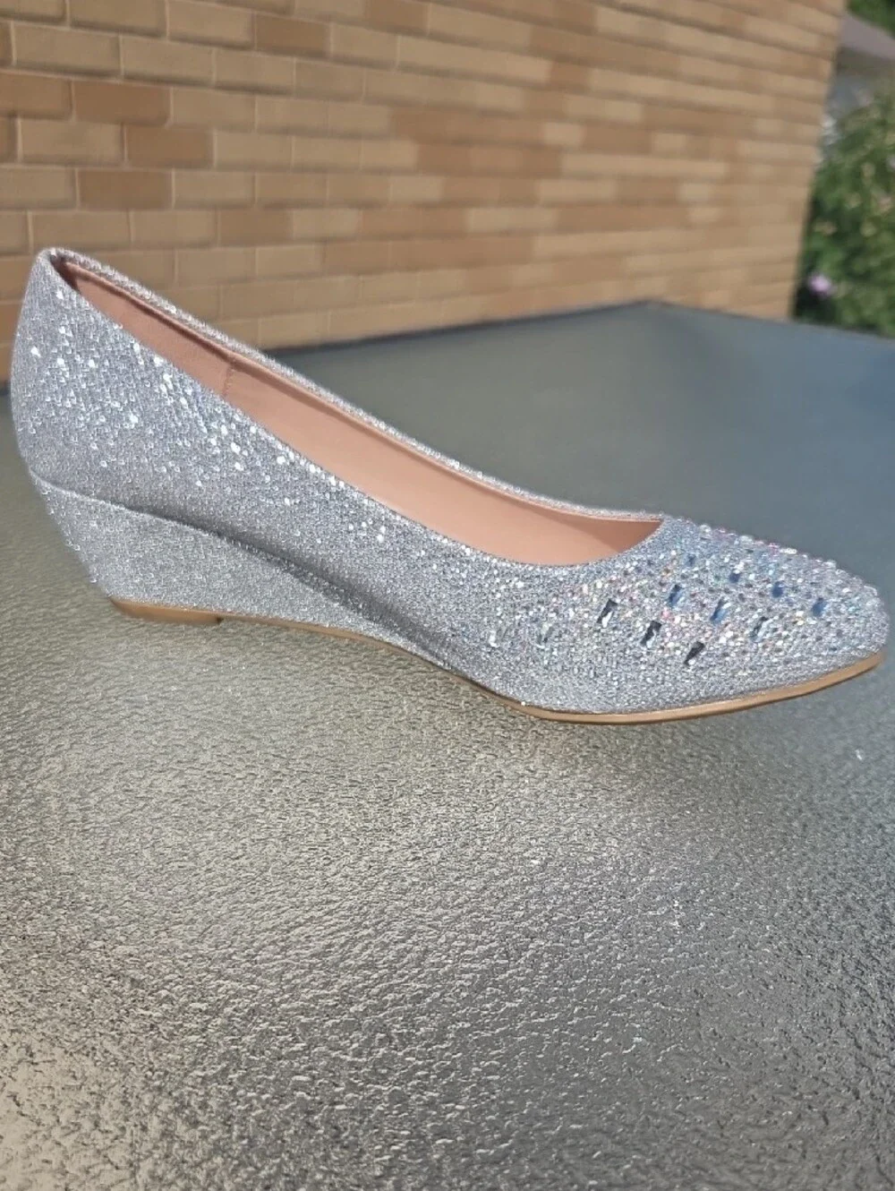 Forever Young Silver Glitter Wedge Shoes